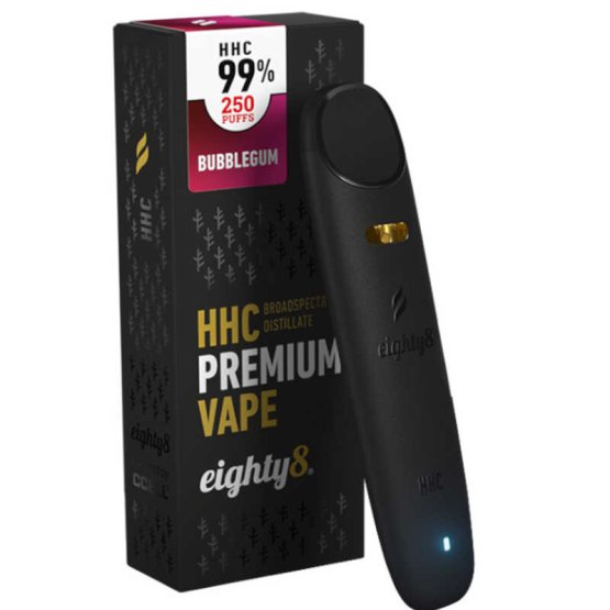 Eighty8 HHC Vape 0,5ml - 2ml 99% HHC | Bubble Gum