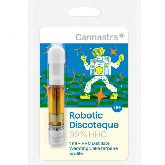 Cannastra HHC cartridge 0,5ml - 1ml 94% HHC - Robotic Discoteque (Wedding Cake)