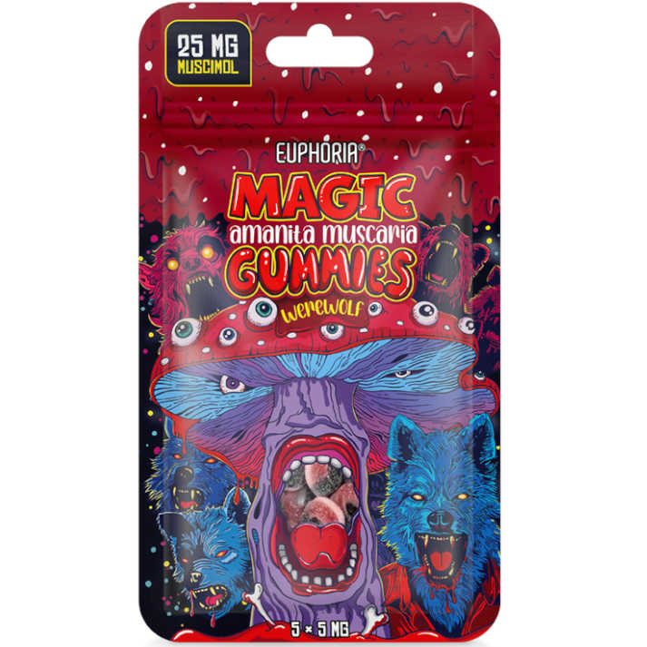 Euphoria Magic (Mushroom) Amanita Muscaria Gummies - Werewolf