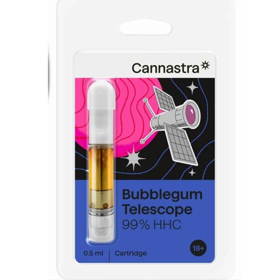 Cannastra HHC cartridge 0,5ml 94% HHC - BubbleGum Telescope
