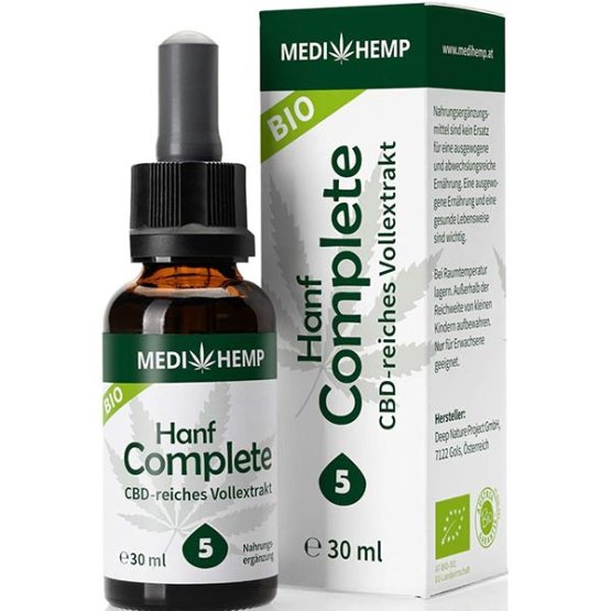 Medihemp CBD Oil 5% 10-30ml full spectrum - Bio Hanf Complete - 500 - 1500mg RAW CBD