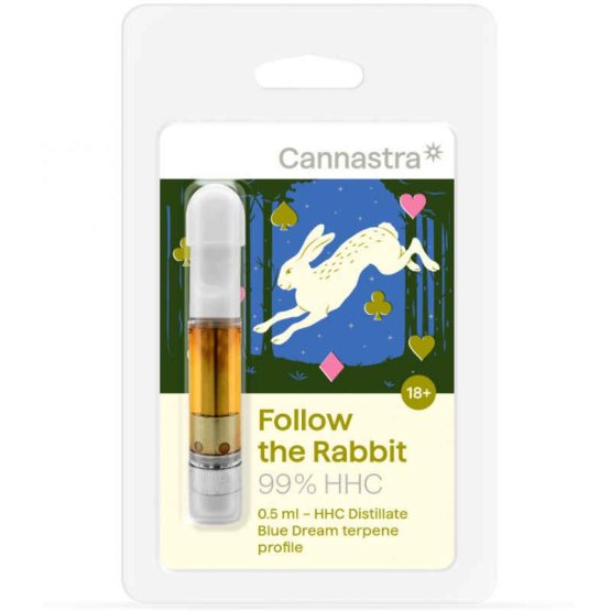 Cannastra HHC cartridge 0,5ml - 1ml 94% HHC - Follow the Rabbit (Blue Dream)